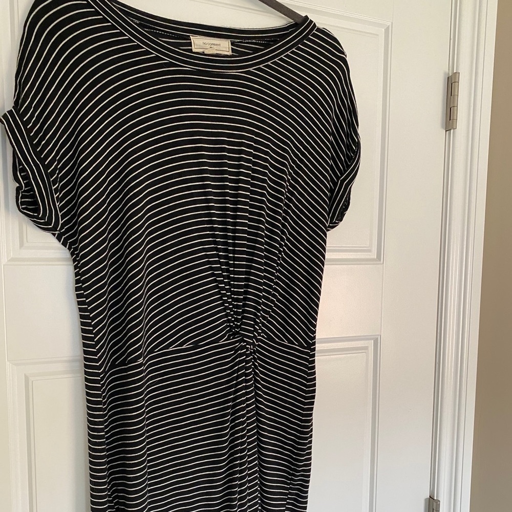 Knee-length striped dress